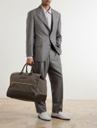 Brunello Cucinelli - Boston Leather-Trimmed Woven Weekend Bag