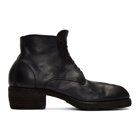 Guidi Black Lace-Up Boots