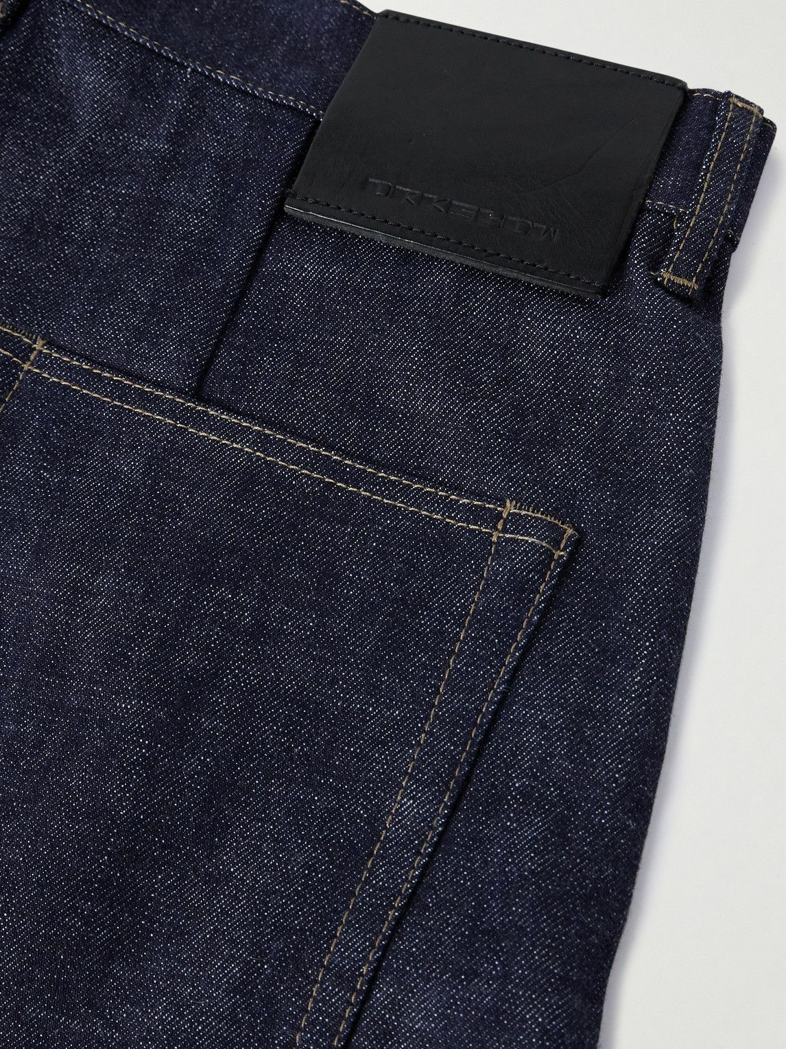 関送込【RICK OWENS】DRKSHDW ワイドレッグジーンズ ブルー DRKSHDW by Rick Owens - Double-Knee Geth Wide-Leg Jeans