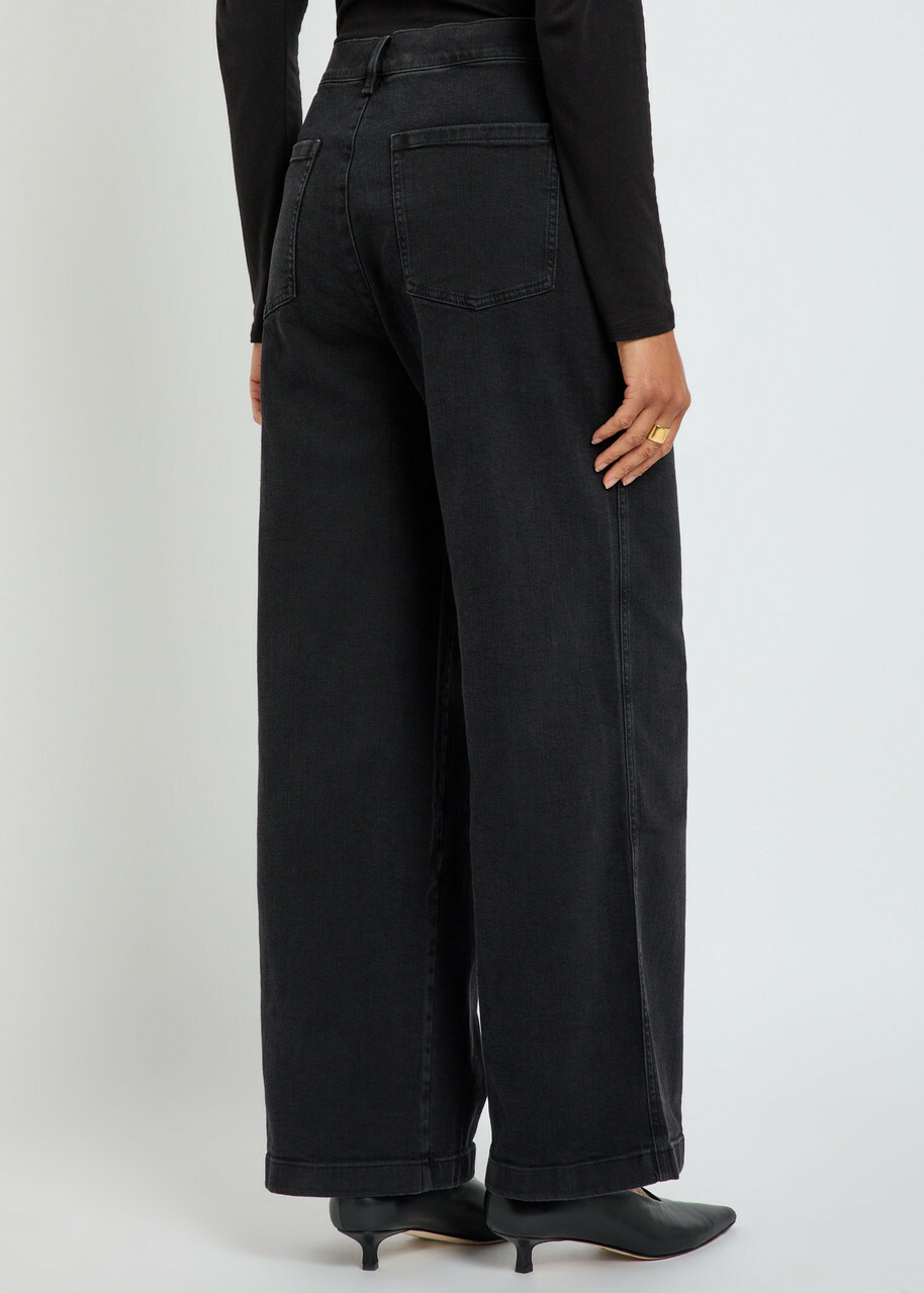 Eileen Fisher Wide-leg Jeans Black