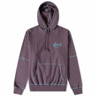 Awake NY Contrast Stitch Logo Hoody in Aubergine