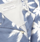Officine Generale - Camp-Collar Printed Cotton Shirt - Men - Blue