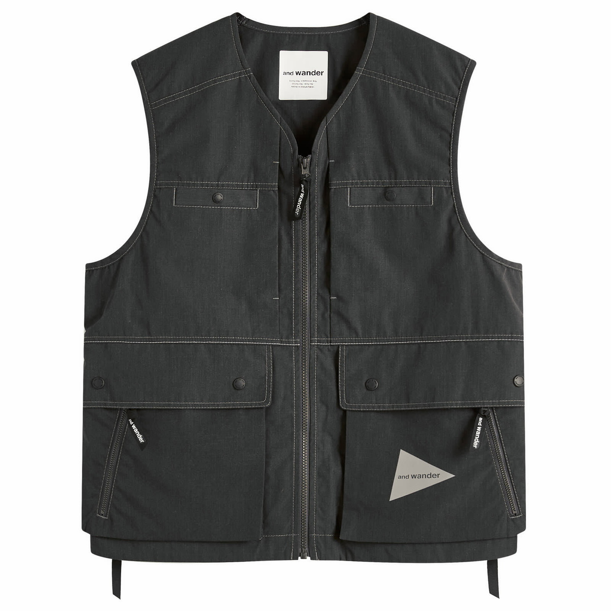 and wander Black Field Vest and Wander