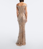 Elie Saab Embellished silk-blend tulle gown