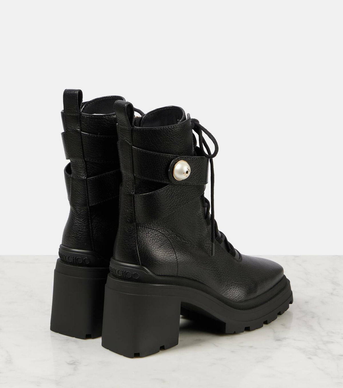 Jimmy Choo Noemi 80 leather combat boots Jimmy Choo