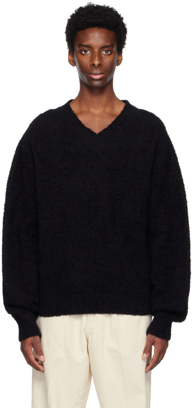 mfpen Black V-Neck Sweater