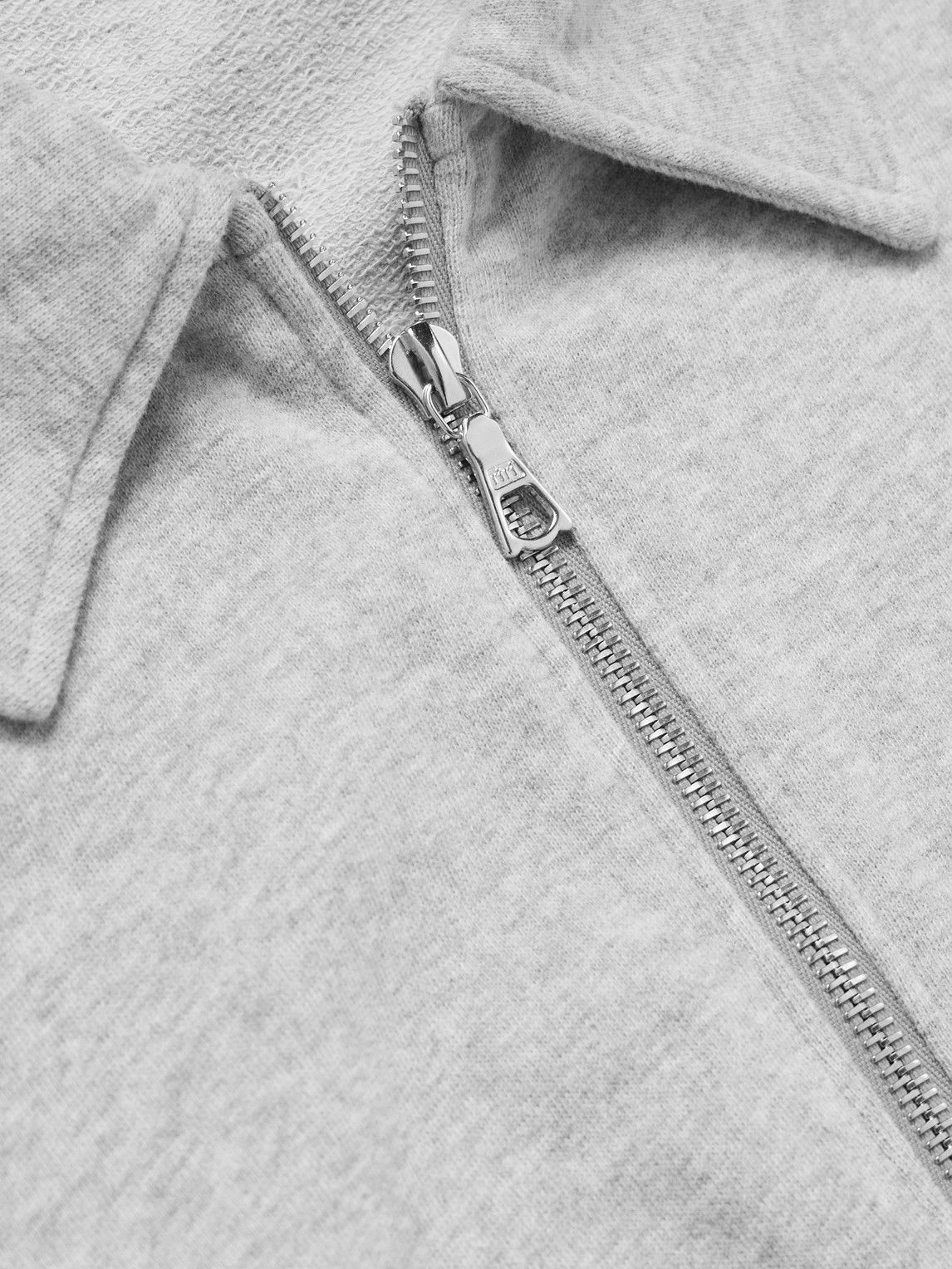 Officine Générale - Esborn Cotton-Jersey Zip-Up Sweatshirt - Gray ...