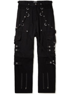 Balenciaga - Raver Wide-Leg Convertible Studded Jeans - Black