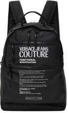 Versace Jeans Couture Black Logo Backpack