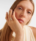 Mateo Slanted 14kt gold ring with amethyst and diamonds