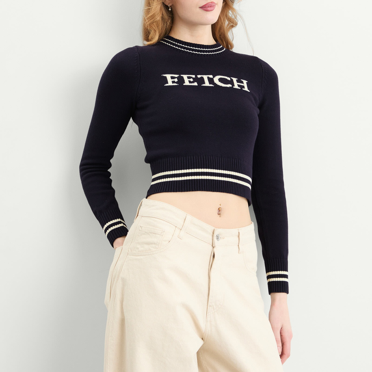 House Of Sunny Women's Fetch Jumper in Navy