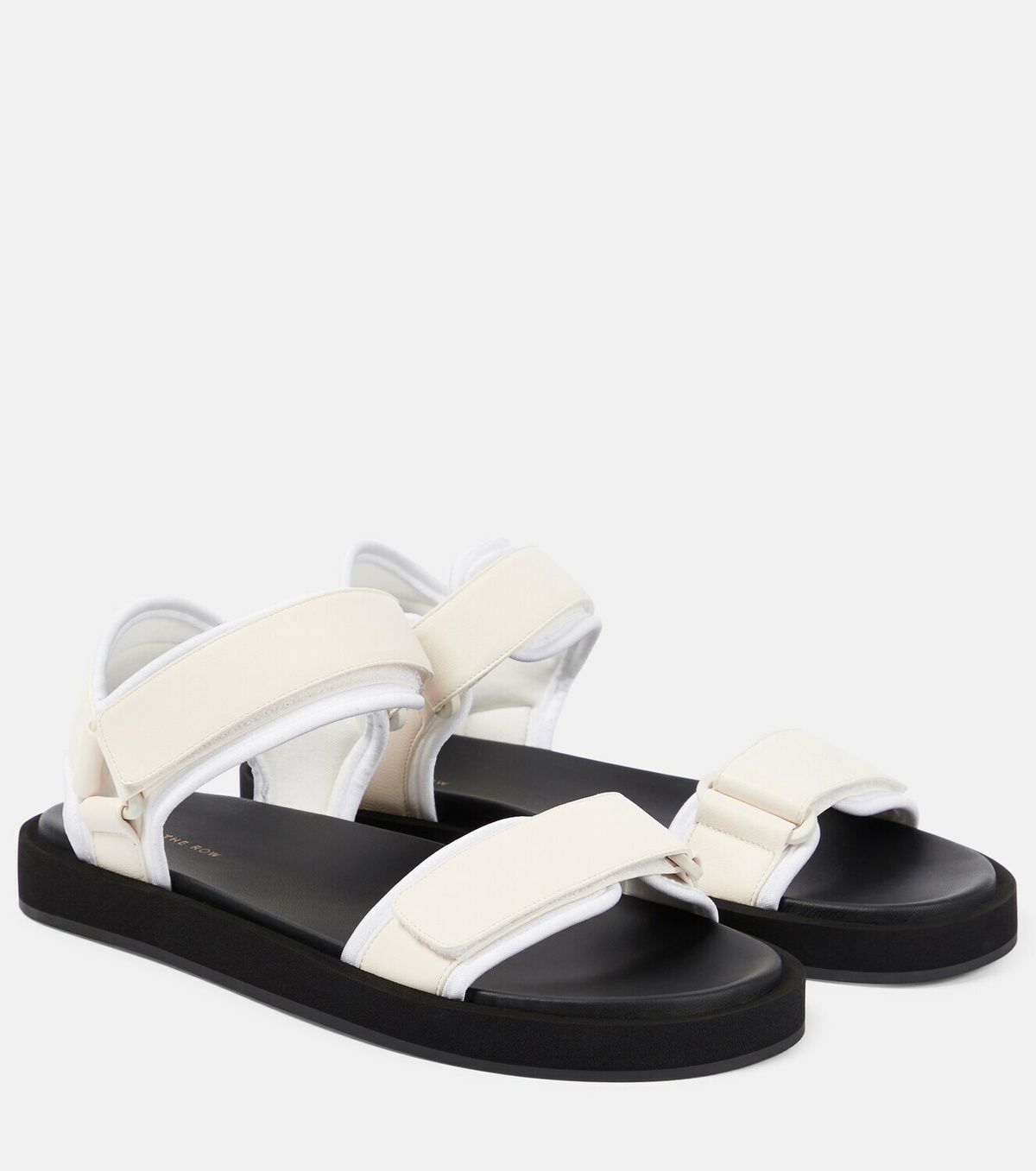 The Row Hook and Loop leather sandals The Row