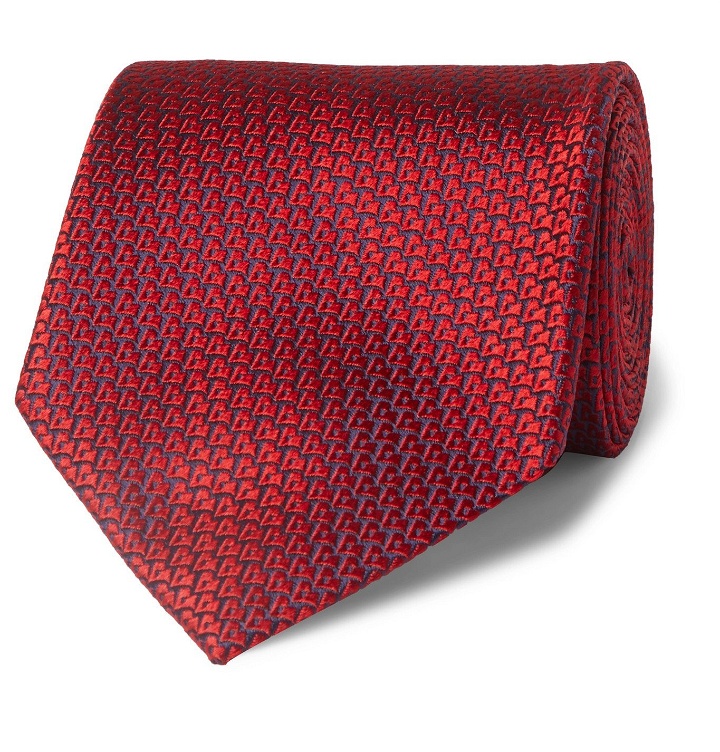 Photo: Charvet - 8cm Silk-Jacquard Tie - Red
