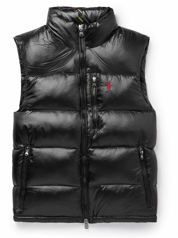 Photo: Polo Ralph Lauren - Logo-Embroidered Quilted Recycled-Nylon Down Gilet - Black