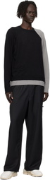 Y-3 Black & Gray Logo Knit Sweater