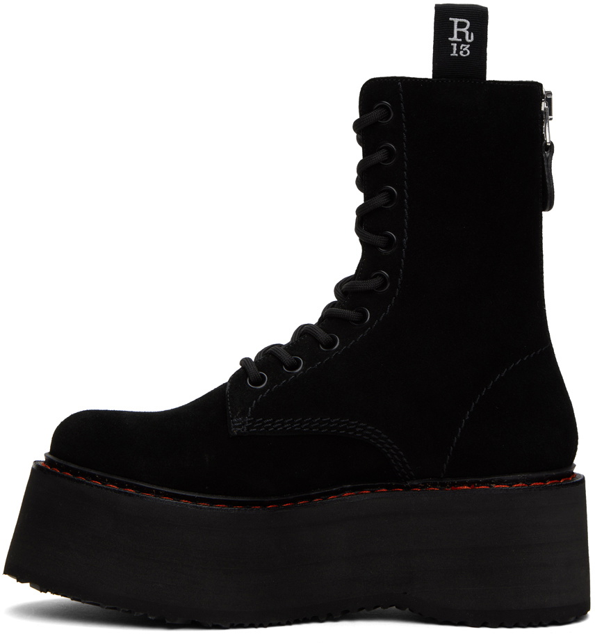 【関税込み】R13 ブラック Double Stack ブーツ R13 Black Double Stack Boots R13