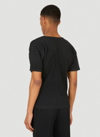 Plissé Short Sleeved T-Shirt in Black