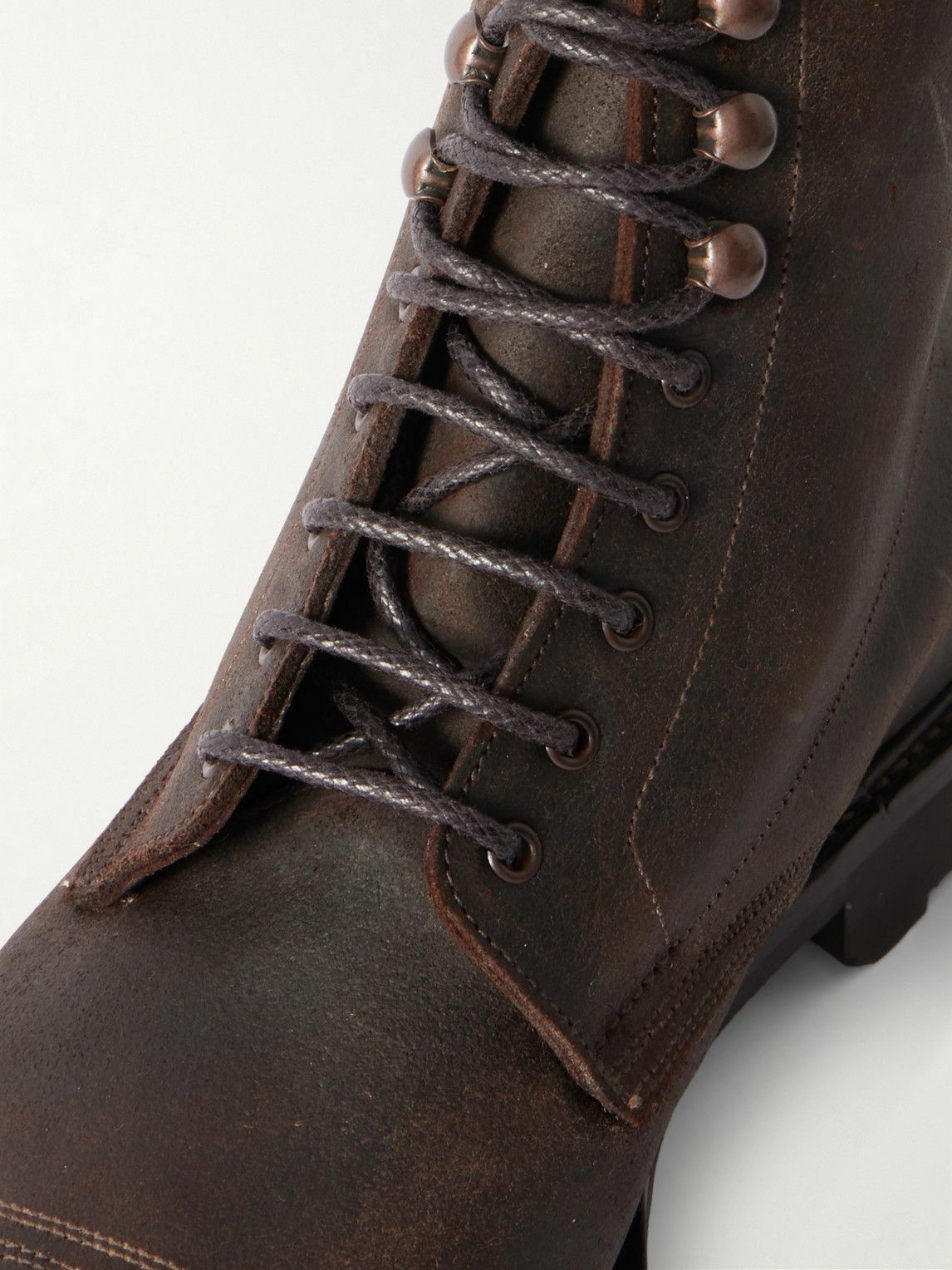 Edward Green - Ambleside Waxed-Suede Boots - Brown