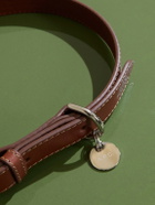 A.P.C. - Toutou Logo-Print Leather Dog Collar - Brown