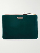 TOM FORD - Buckley Leather-Trimmed Cotton-Velvet Document Holder