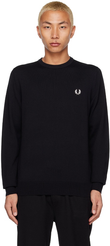 Photo: Fred Perry Black Classic Sweater