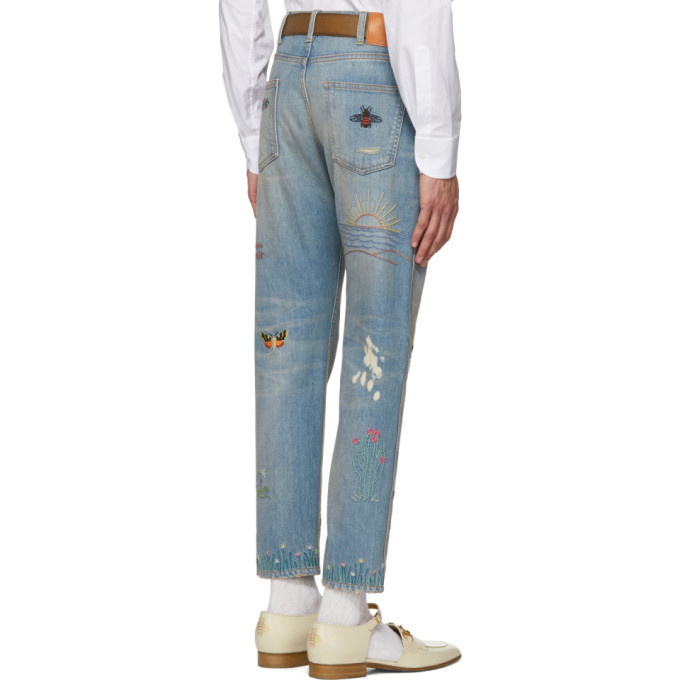Gucci Blue Tapered Writing Gucci