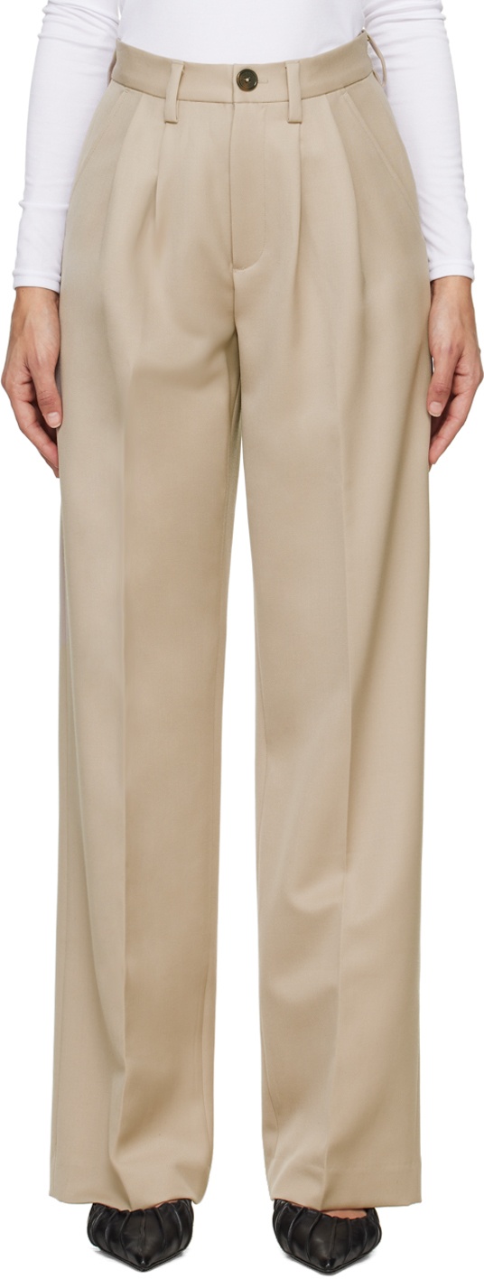 ANINE BING Taupe Carrie Trousers ANINE BING