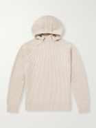 Aimé Leon Dore - Ribbed-Knit Wool-Blend Hoodie - Neutrals