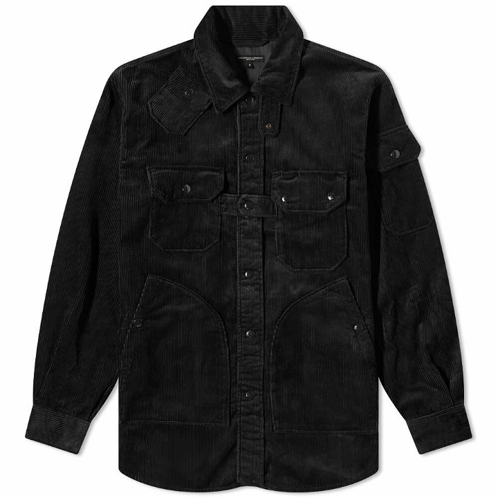 Photo: Engineered Garments Men's Cord Explorer Shirt Jacket in Black