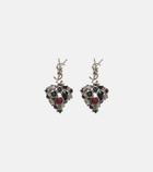 Saint Laurent Cassandre embellished drop earrings