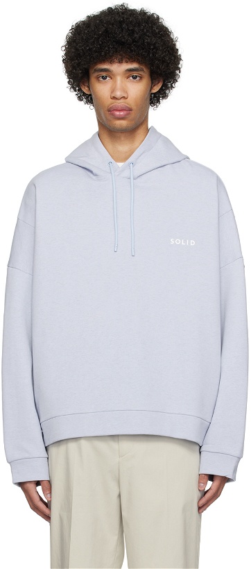Photo: Solid Homme Blue Bonded Hoodie
