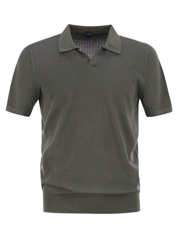 Photo: Fedeli Giza Cotton Short-sleeved Polo Shirt