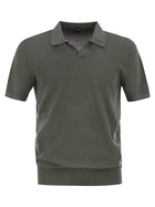 Fedeli Giza Cotton Short-sleeved Polo Shirt