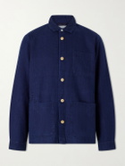 Folk - Assembly Checked Cotton Jacket - Blue