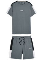 Boss Logo-print Cotton-blend Lounge set Grey