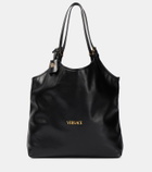 Versace Tag Large leather tote bag