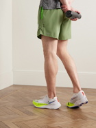 Nike Running - Run Division Challenger Straight-Leg Logo-Print Dri-FIT Shorts - Green