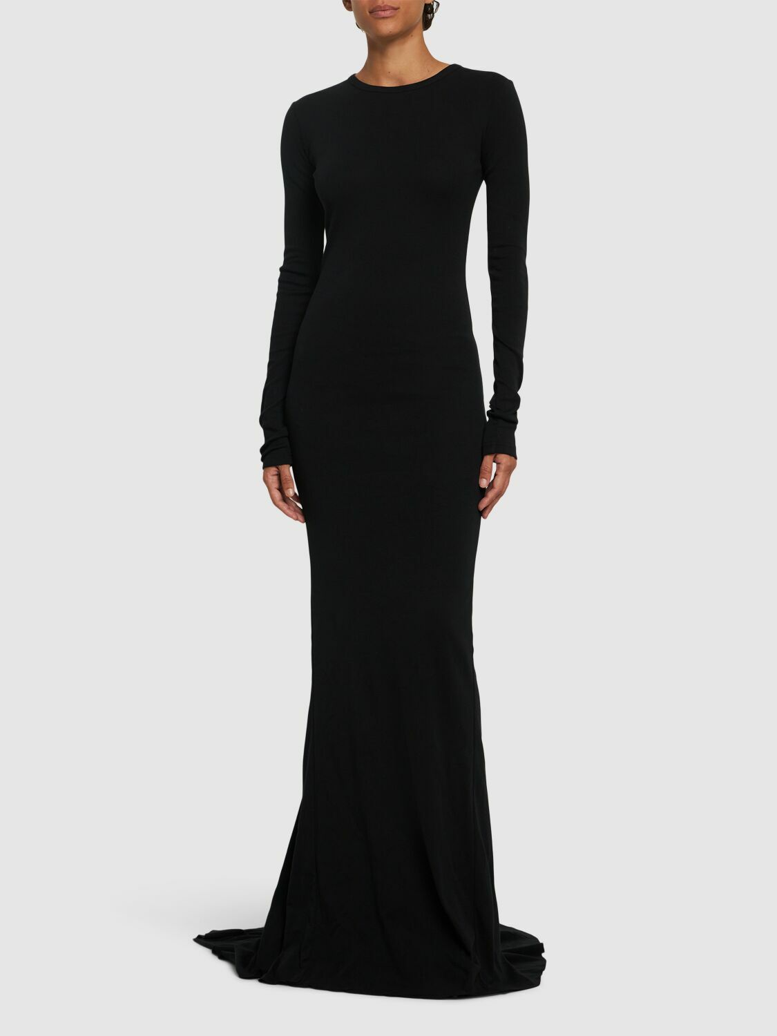 ワンピース ANN DEMEULEMEESTER Black Cotton Blend Long Dress Halina Drop Shoulder Shirt Dress – Ann Demeulemeester