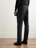 Dunhill - Straight-Leg Prince of Wales Checked Wool-Felt Suit Trousers - Blue