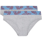 Vivienne Westwood Two-Pack Gray Slip Band Briefs
