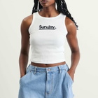 SUNDAYFRUITMARKET Women's Sunday Vest in Ivory