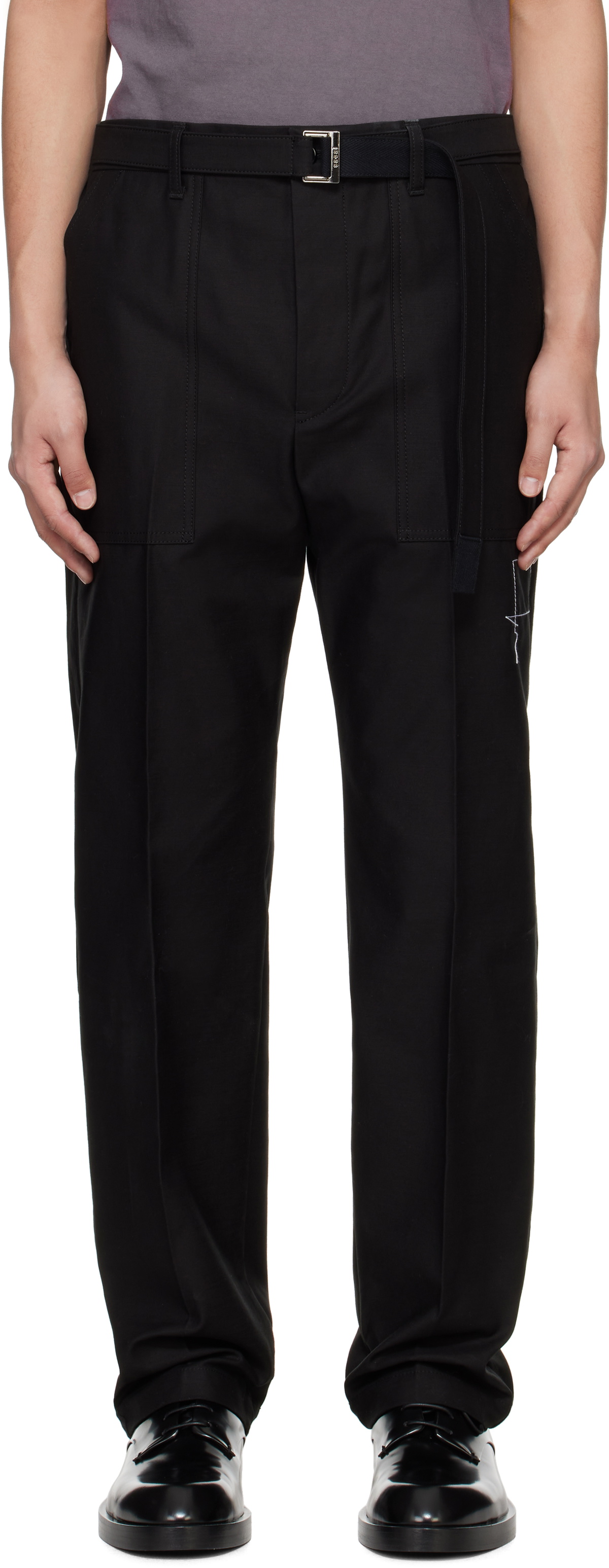 sacai WTAPS Cotton Back Satin Cap BLACK