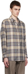 AURALEE Gray Check Shirt