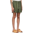 Jil Sander Green Textured Cotton Shorts