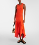 Loewe Paula's Ibiza pointelle cotton jersey maxi dress