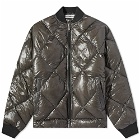 Cole Buxton Men's CB Quilted Bomber Jacket in Grey
