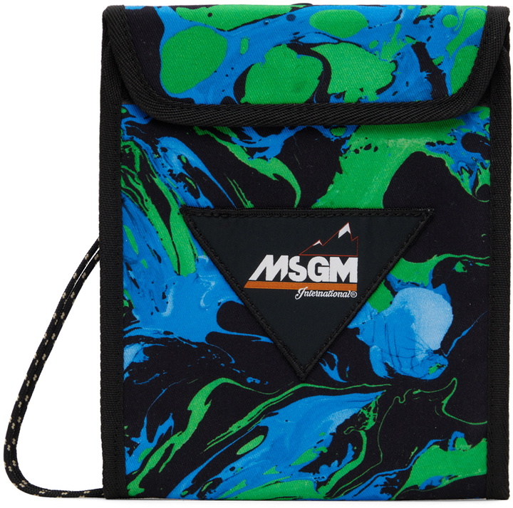 Photo: MSGM Green & Blue Paint Pouch