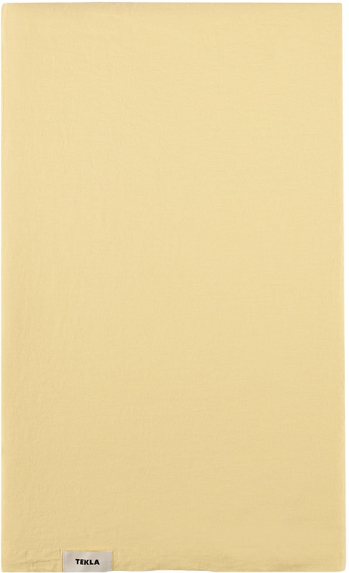 Photo: Tekla Yellow French Linen Flat Sheet
