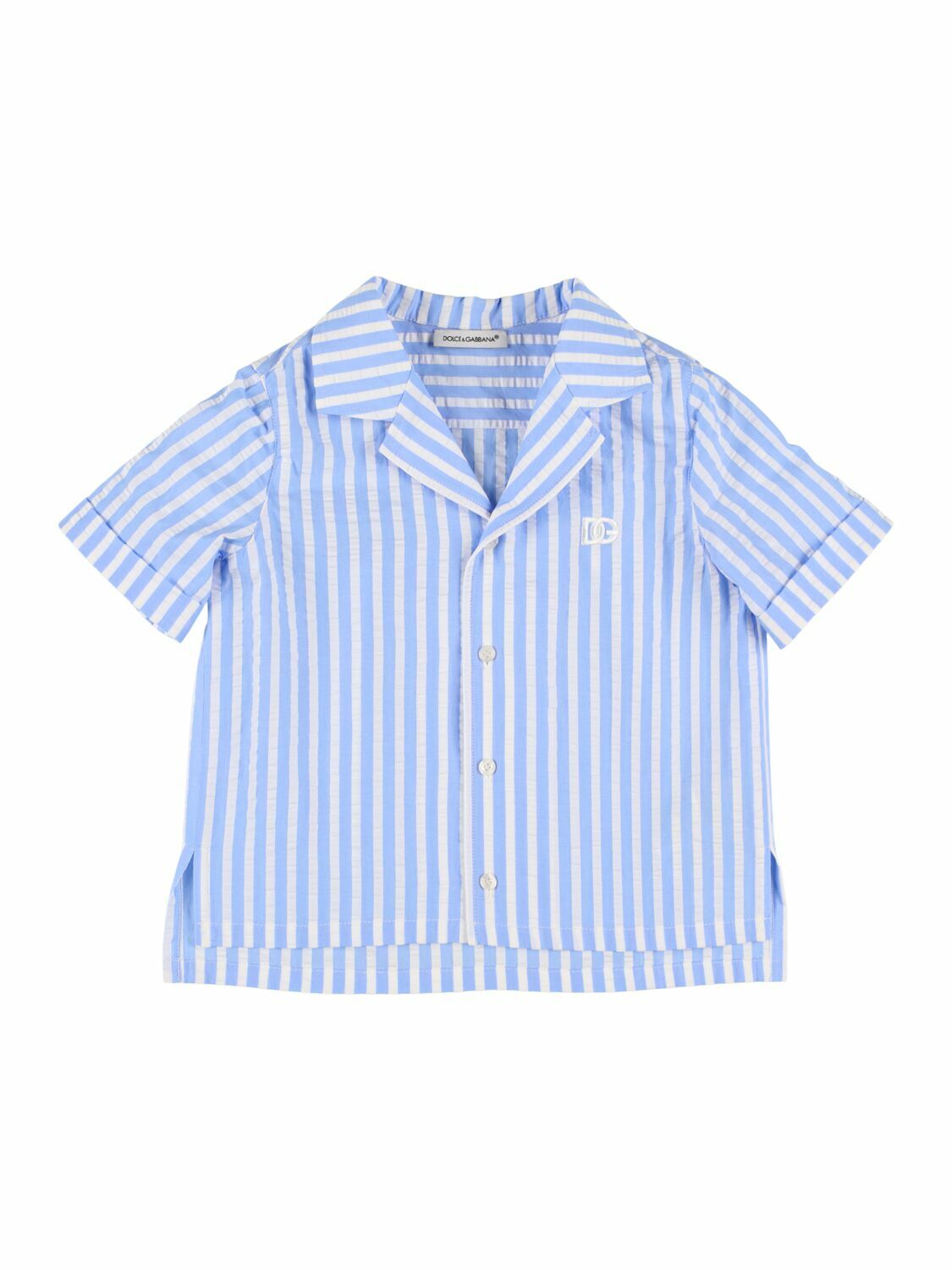 Dolce & Gabbana White Cotton GOLD Bib Poplin Formal Shirt