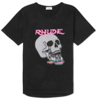 Rhude - Oversized Printed Cotton-Jersey T-Shirt - Men - Black